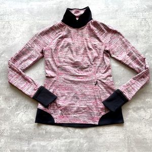 Lululemon Runderful 1/2 Zip Space Dye Camo Berry Rumble Multi Black Size 6